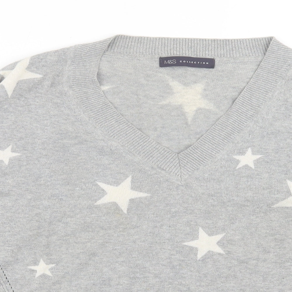 Womens UK Size S Marks and Spencer Grey Pullover Jumper