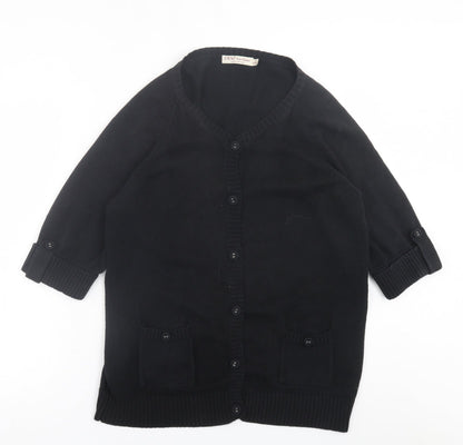 Womens UK Size L EWM Black Cardigan Jumper