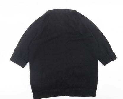 Womens UK Size L EWM Black Cardigan Jumper