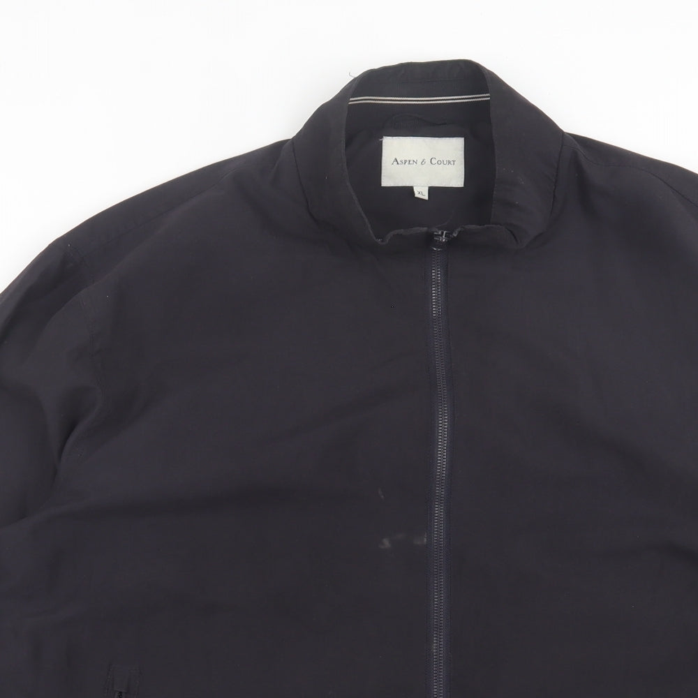Aspen & Court Mens Black   Bomber Jacket Jacket Size XL  Zip