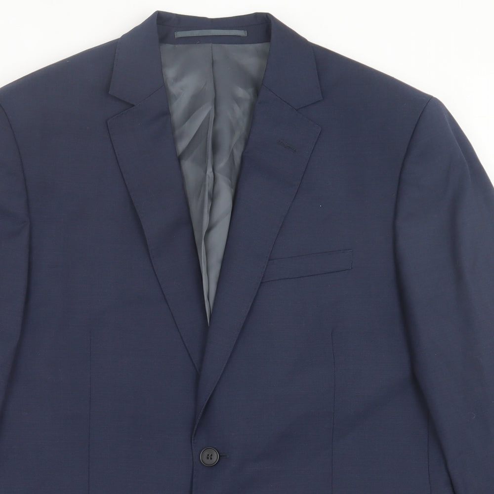Mens UK Size 40 Paul Costelloe Regular Blue Suit Jacket