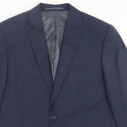 Mens UK Size 40 Paul Costelloe Regular Blue Suit Jacket