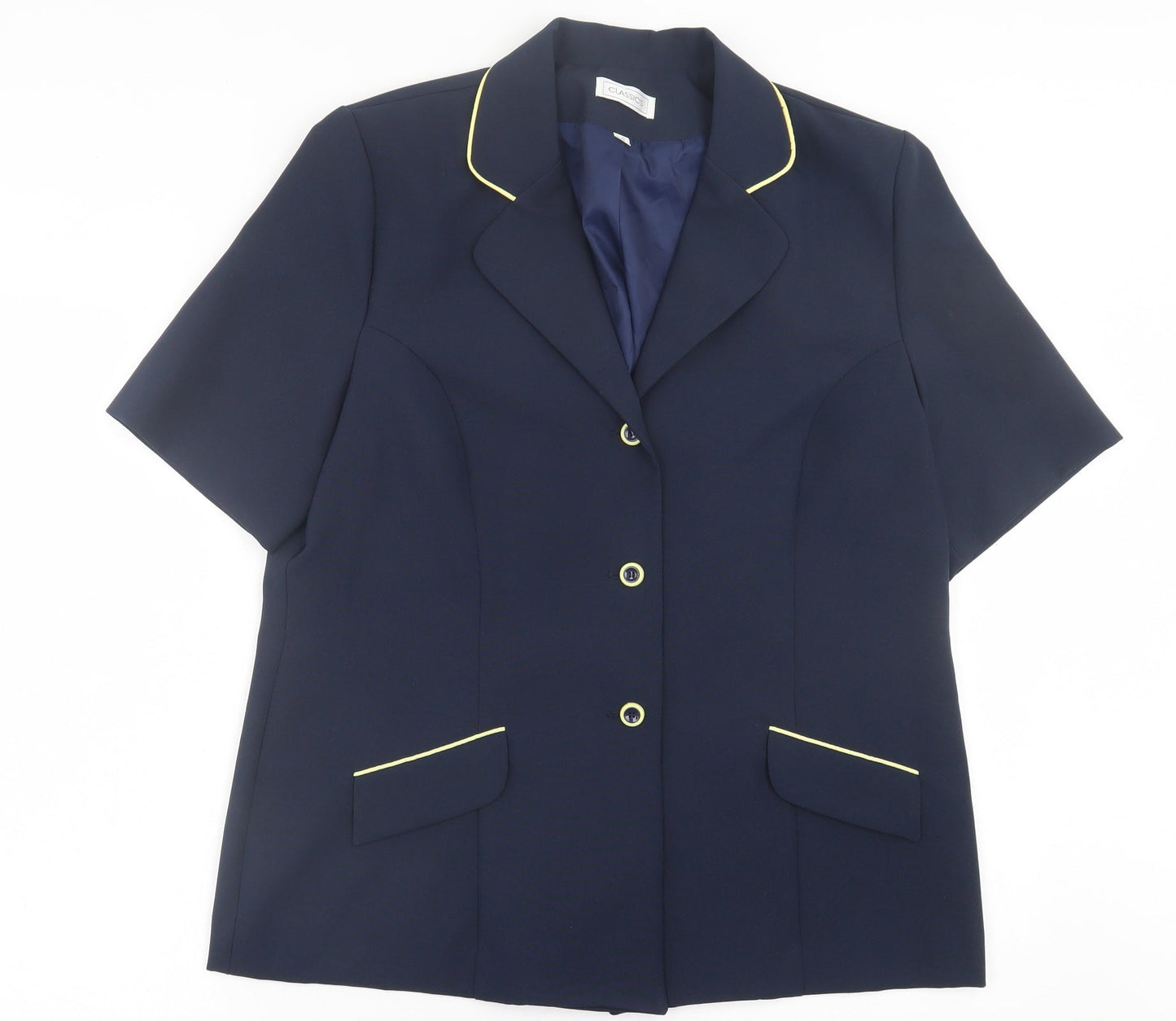 Classics Womens Blue   Jacket Blazer Size 16  Button