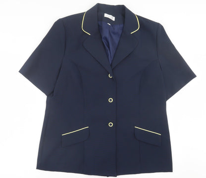 Classics Womens Blue   Jacket Blazer Size 16  Button