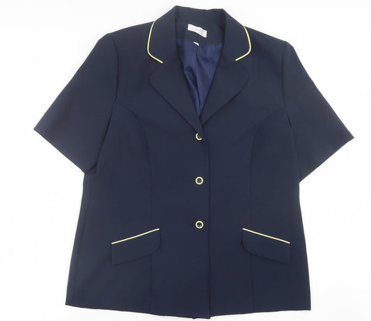 Classics Womens Blue   Jacket Blazer Size 16  Button