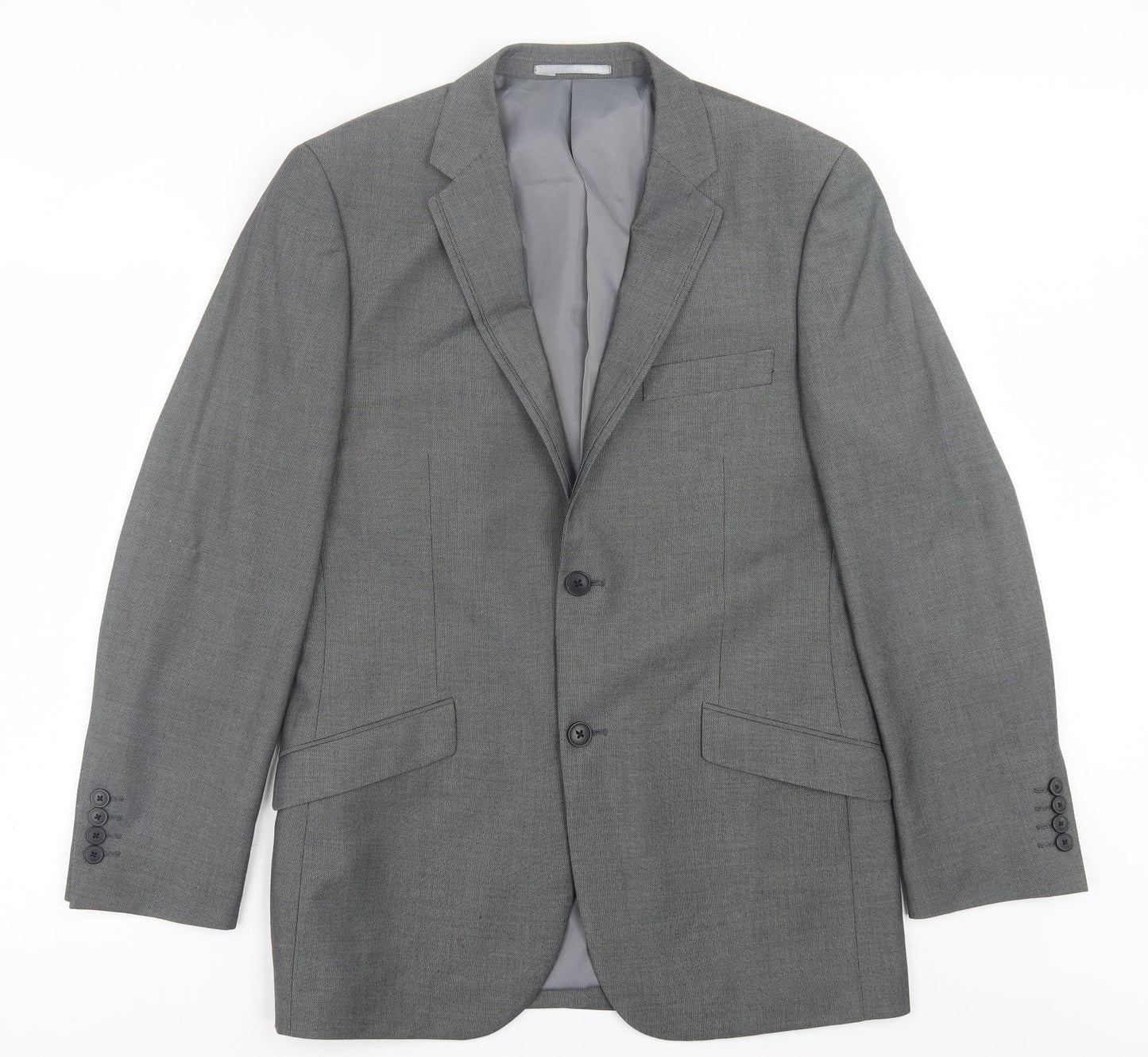 George Mens Grey  Polyester Jacket Suit Jacket Size 38