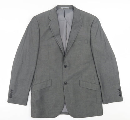 George Mens Grey  Polyester Jacket Suit Jacket Size 38