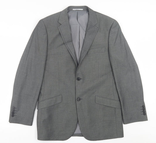 George Mens Grey  Polyester Jacket Suit Jacket Size 38