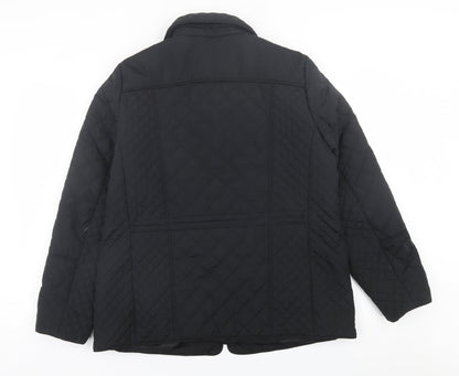 Classic Womens Black   Quilted Jacket Size 16  Zip