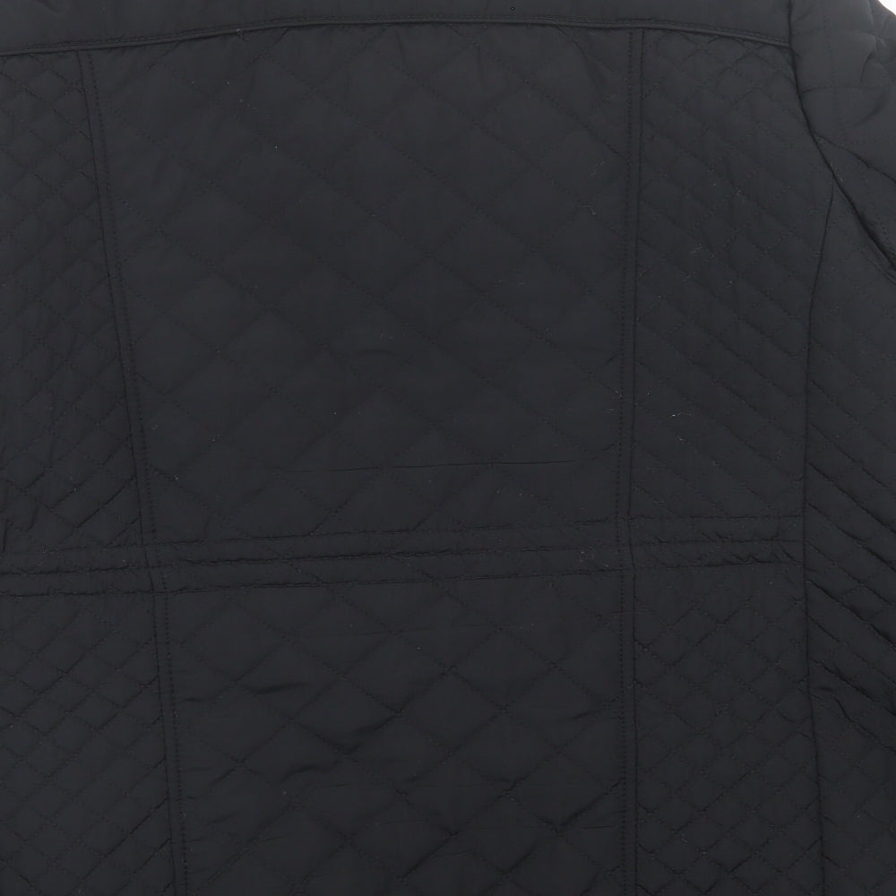 Classic Womens Black   Quilted Jacket Size 16  Zip