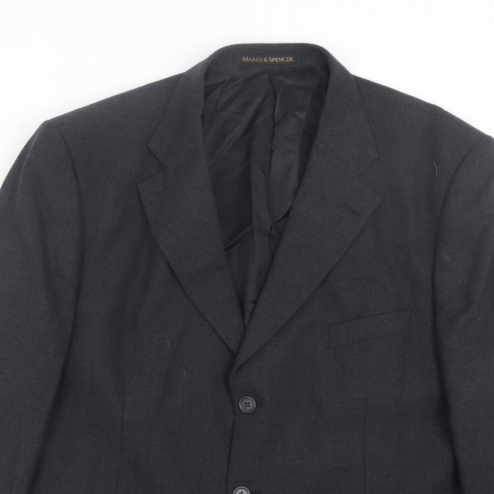 Mens UK Size 38 Marks and Spencer Regular Blue Suit Jacket