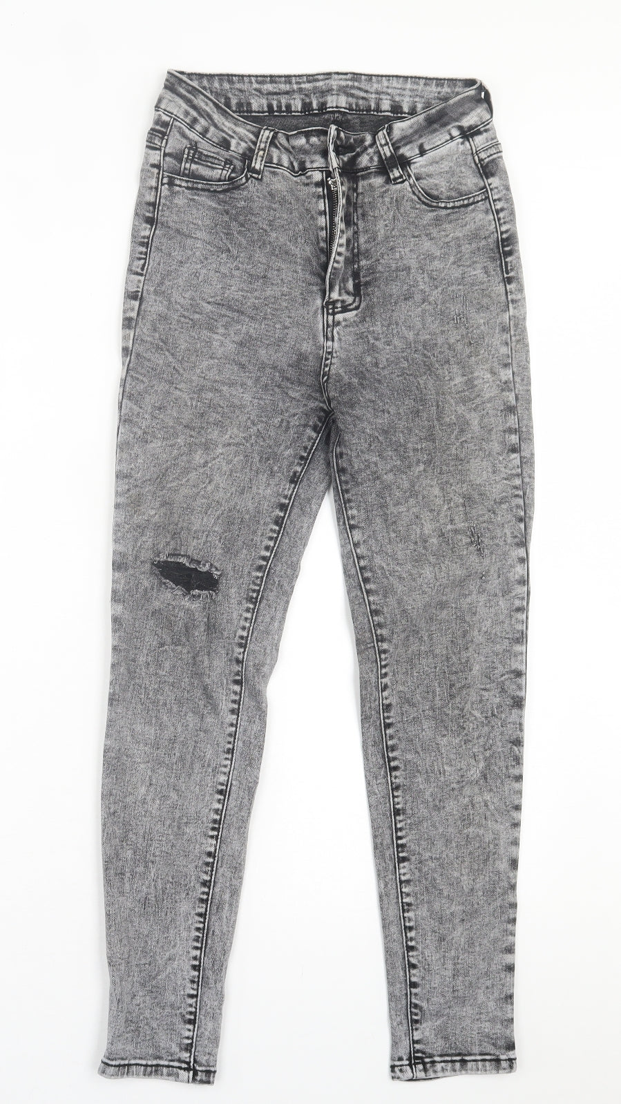 SheIn Womens Black  Cotton Skinny Jeans Size XS L26 in Regular Button