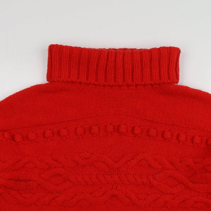 George Womens Orange Roll Neck  Acrylic Pullover Jumper Size L