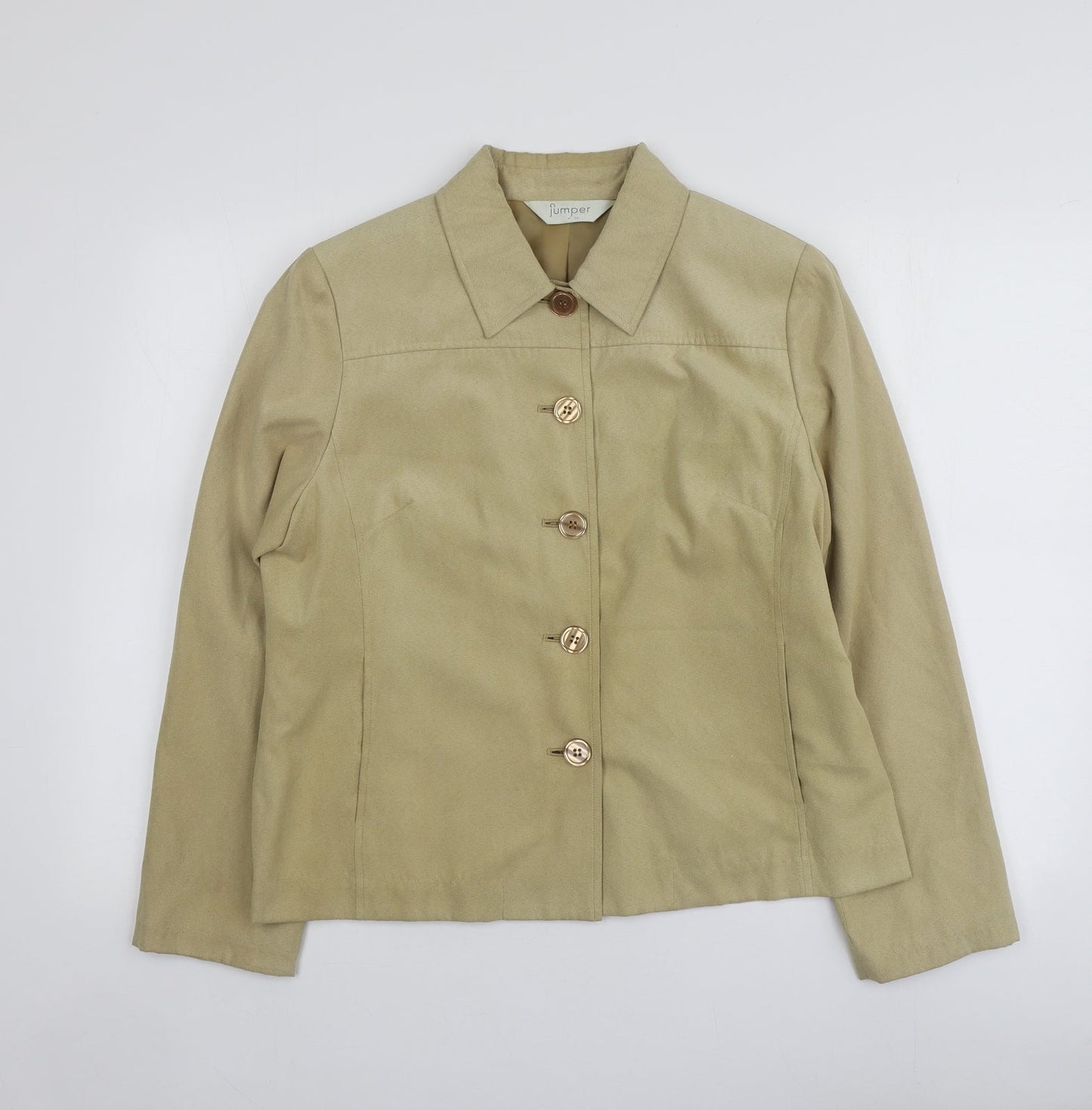 Womens UK Size 14 Jumper Green Jacket