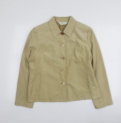Womens UK Size 14 Jumper Green Jacket