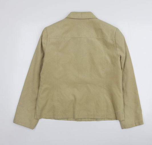Womens UK Size 14 Jumper Green Jacket