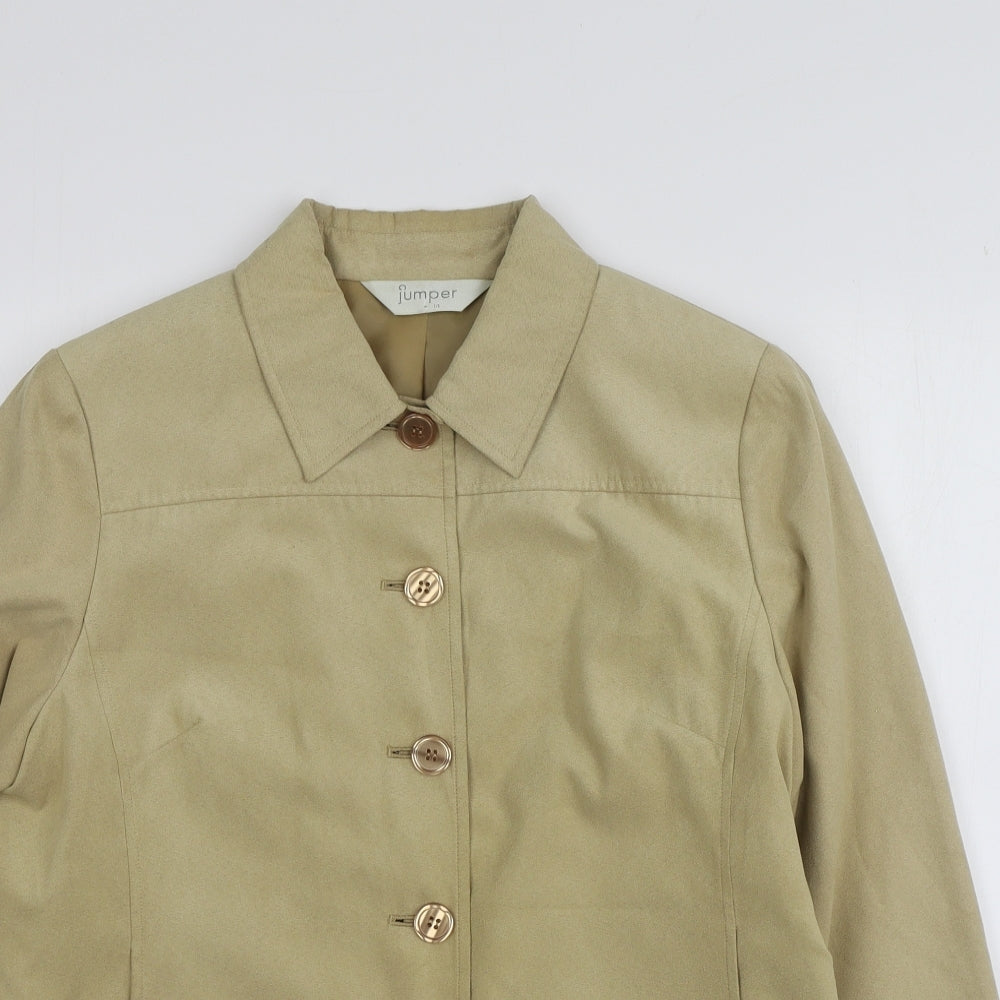 Womens UK Size 14 Jumper Green Jacket