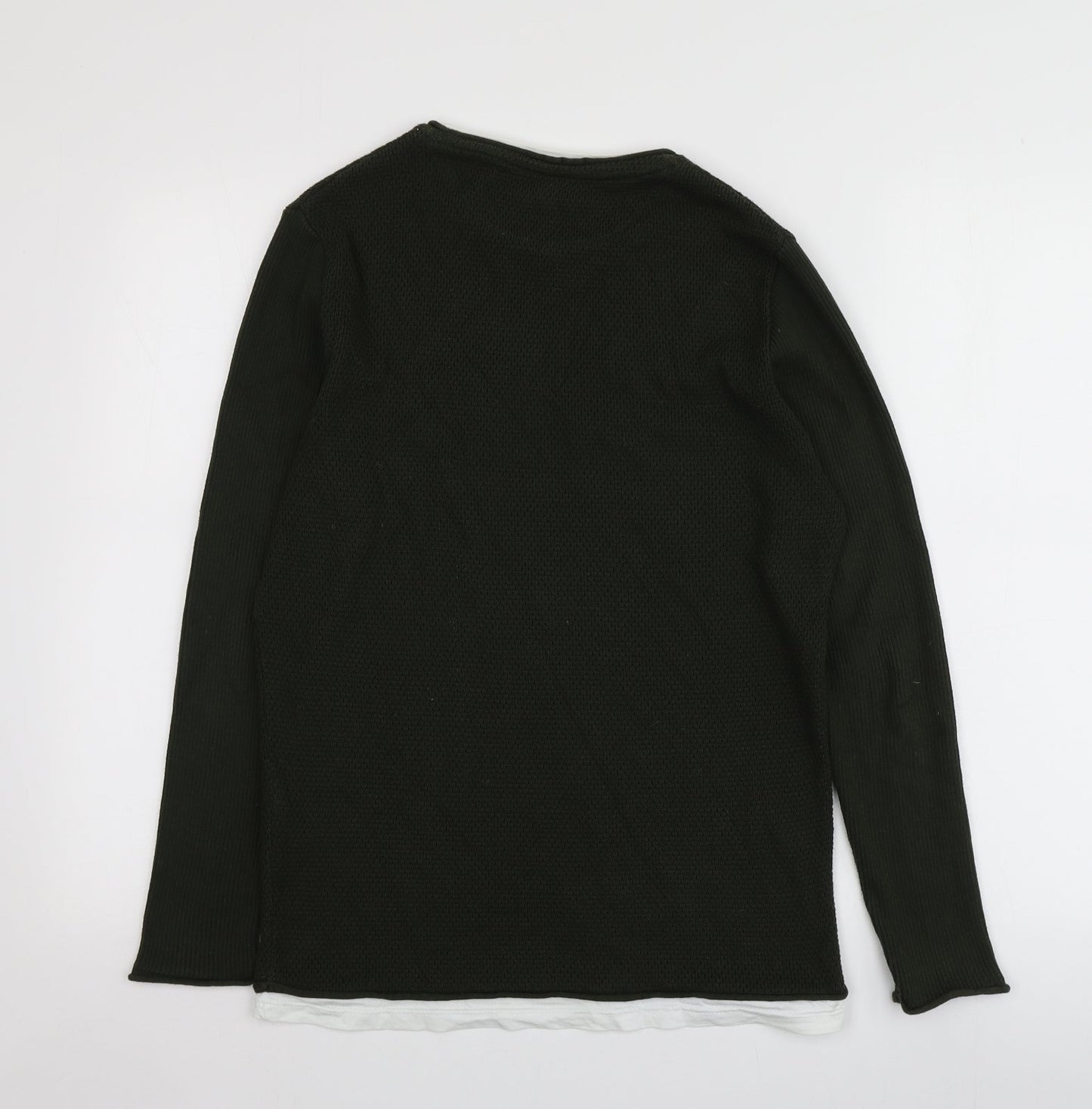 Womens UK Size S River Island Green Basic T-Shirt