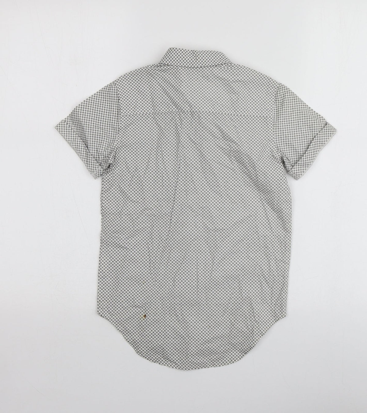 River Island Boys White Polka Dot Cotton Basic Button-Up Size 6 Years Collared