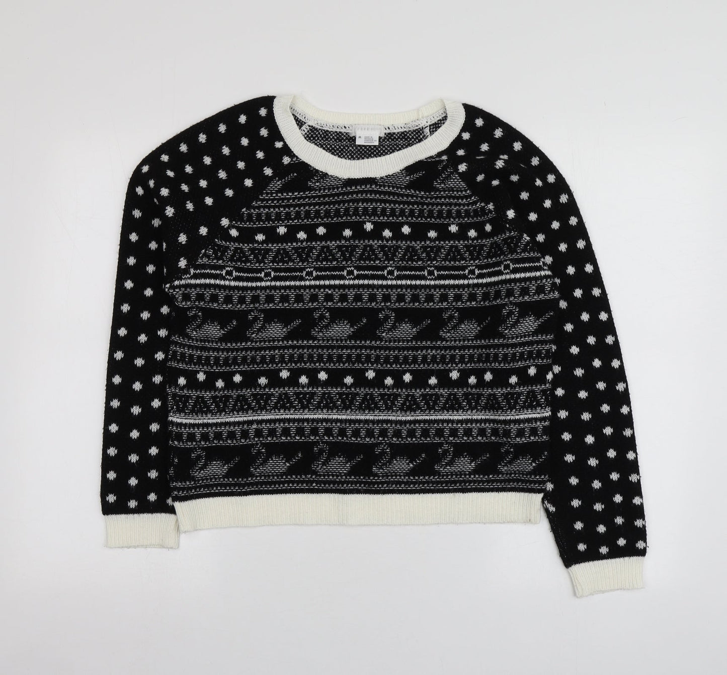 Womens UK Size M Cooperative Black Pullover Jumper