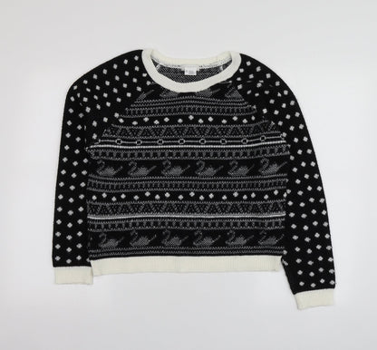 Womens UK Size M Cooperative Black Pullover Jumper