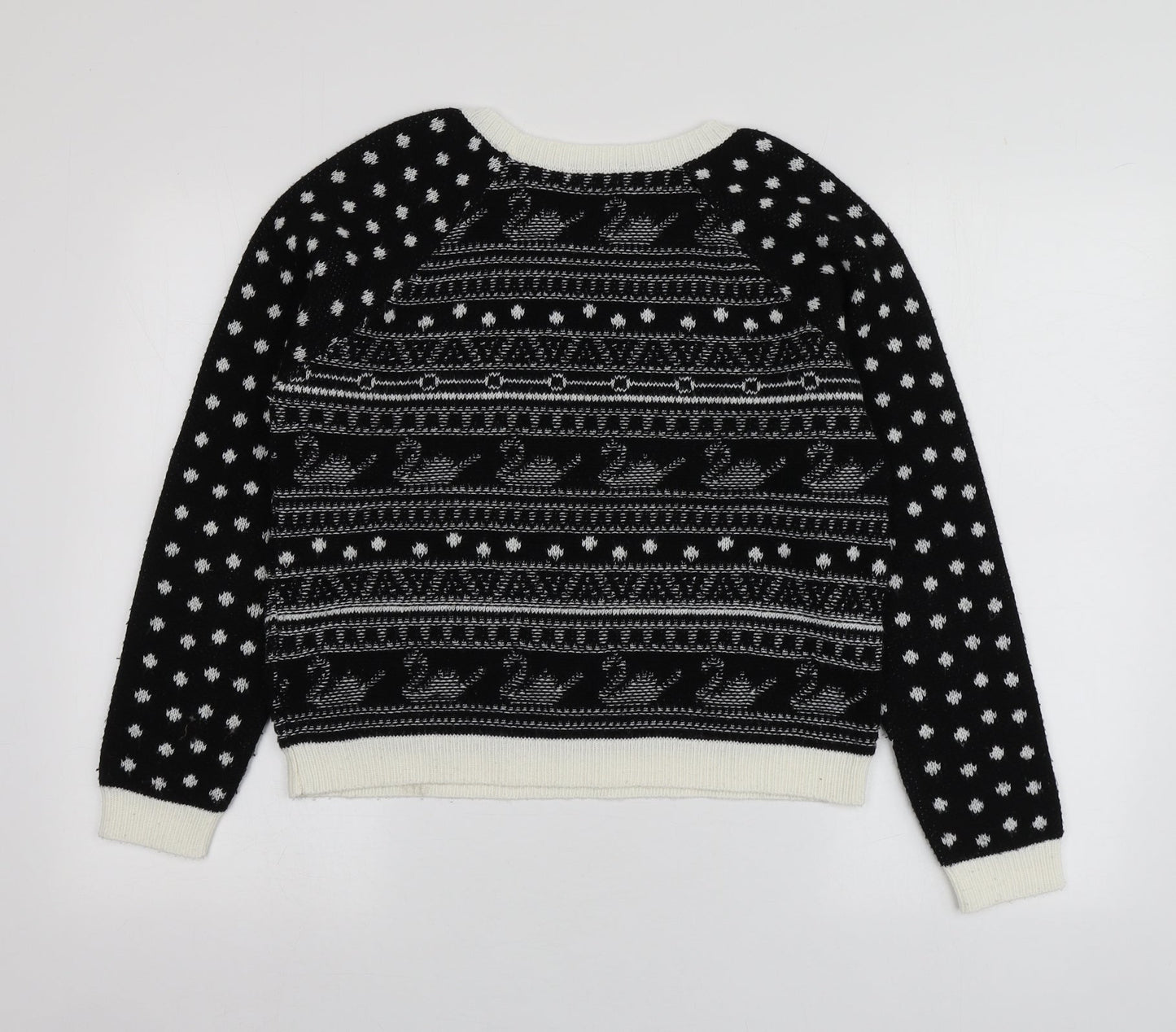 Womens UK Size M Cooperative Black Pullover Jumper