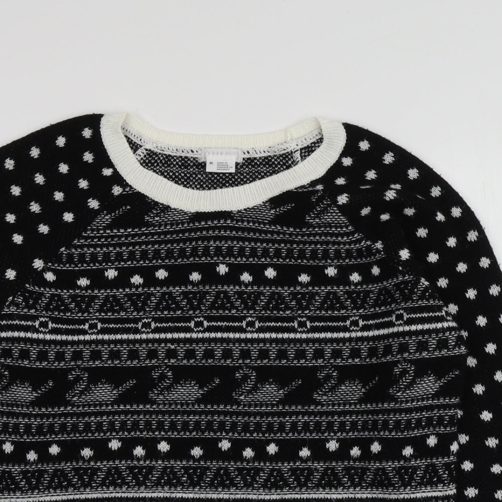 Womens UK Size M Cooperative Black Pullover Jumper