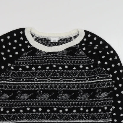 Womens UK Size M Cooperative Black Pullover Jumper