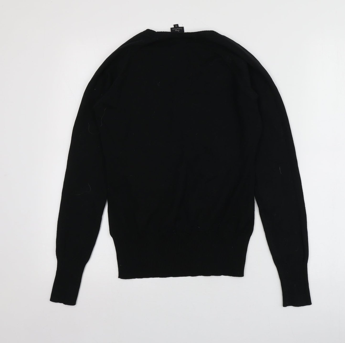 Piaza Italia Womens Black Round Neck  Acrylic Pullover Jumper Size M