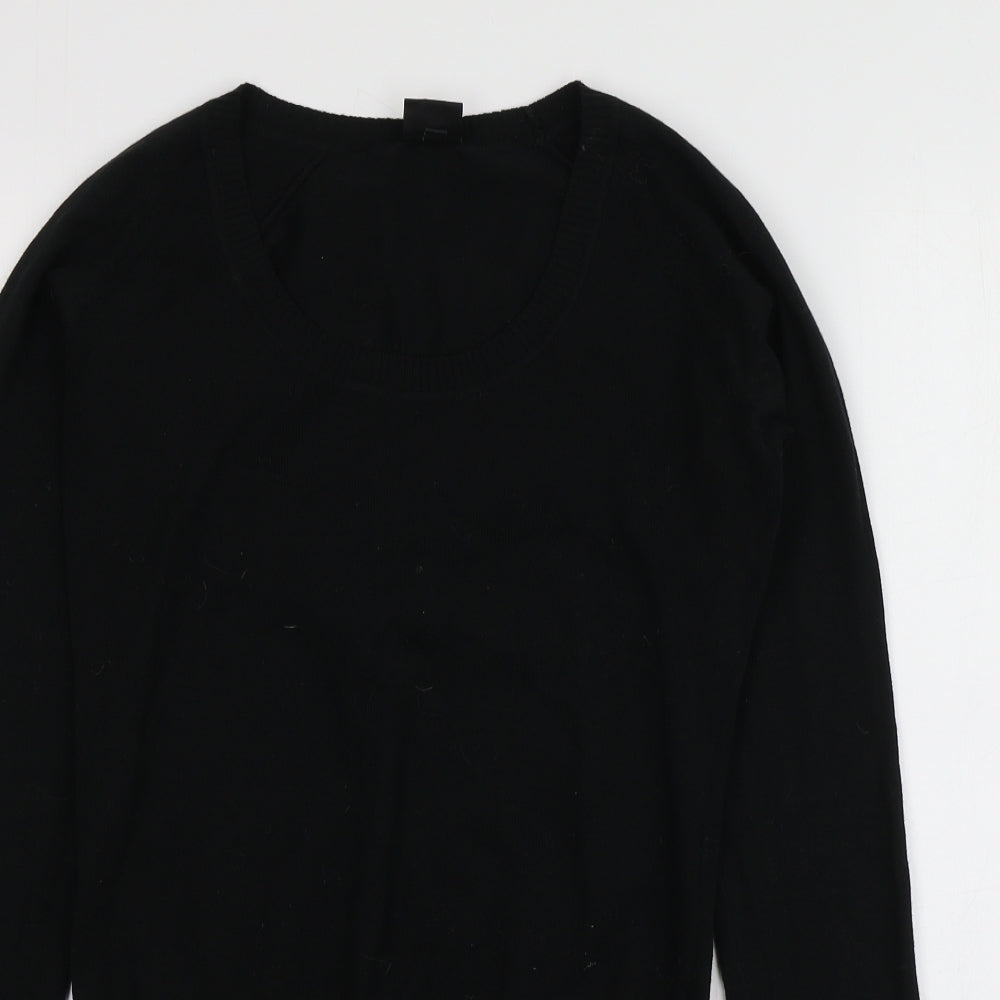 Piaza Italia Womens Black Round Neck  Acrylic Pullover Jumper Size M