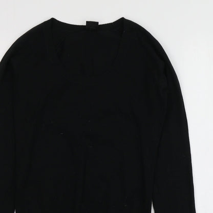 Piaza Italia Womens Black Round Neck  Acrylic Pullover Jumper Size M