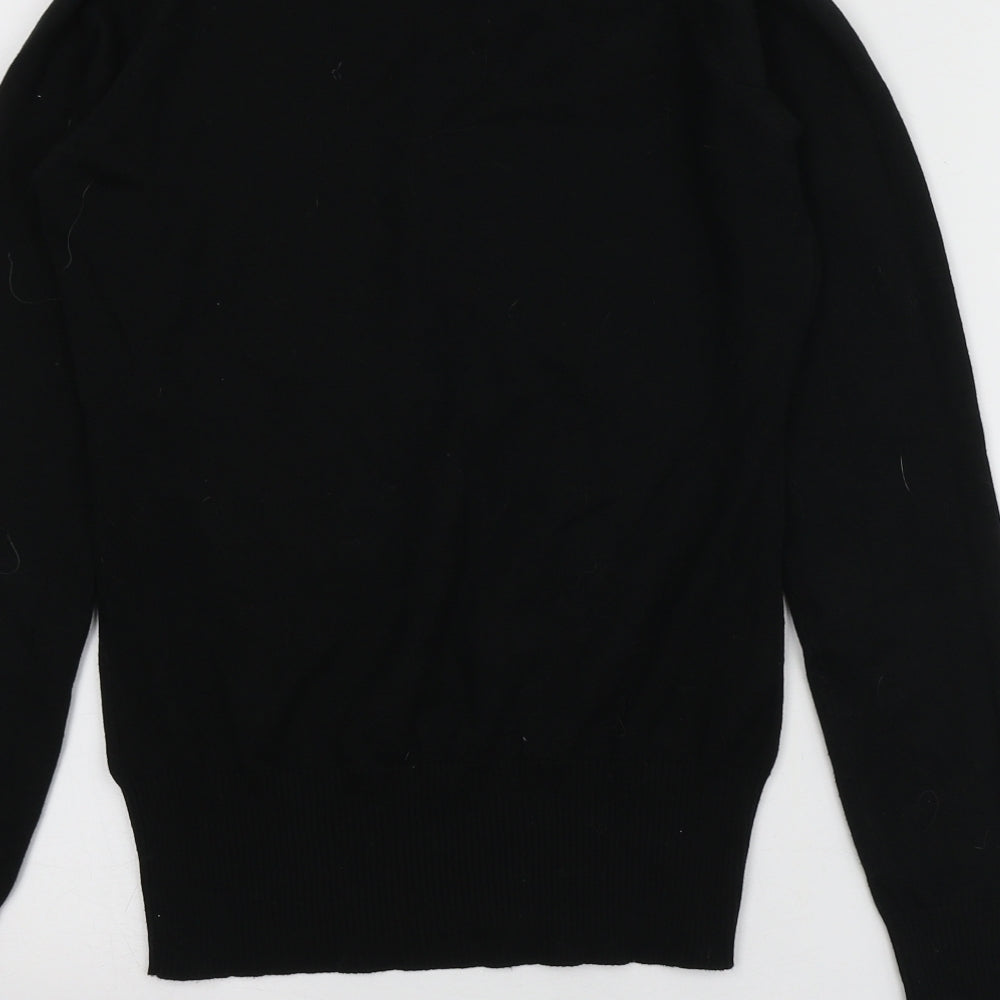 Piaza Italia Womens Black Round Neck  Acrylic Pullover Jumper Size M