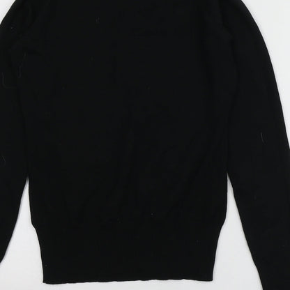 Piaza Italia Womens Black Round Neck  Acrylic Pullover Jumper Size M