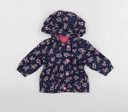 Earlydays Girls Blue Floral  Jacket  Size 0-3 Months