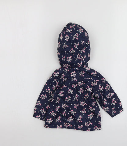 Earlydays Girls Blue Floral  Jacket  Size 0-3 Months