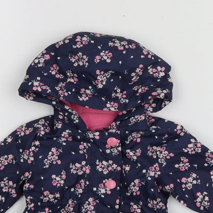 Earlydays Girls Blue Floral  Jacket  Size 0-3 Months