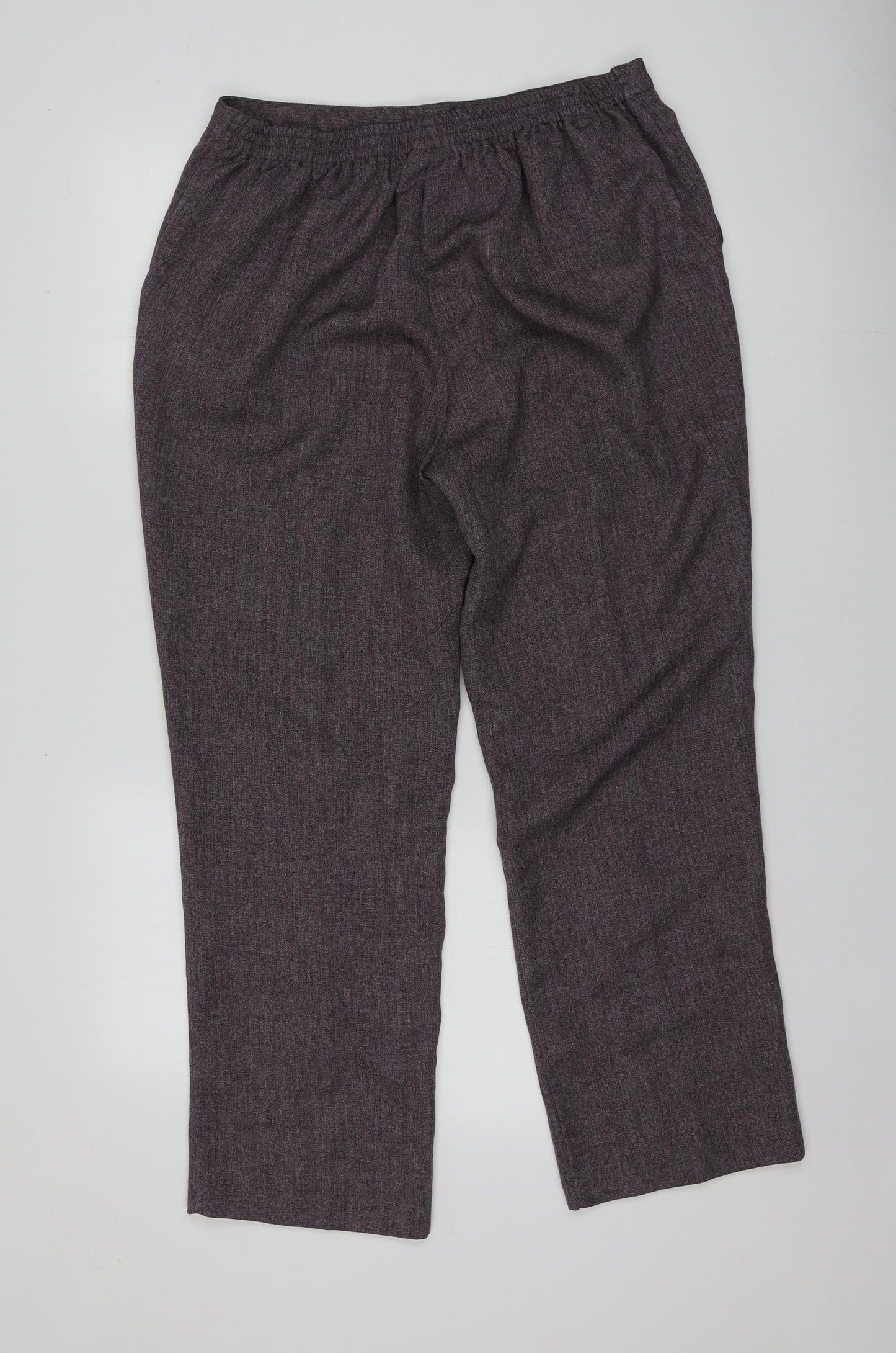 Damrat Womens Purple  Polyester Chino Trousers Size 18 L28 in Regular