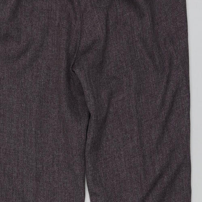 Damrat Womens Purple  Polyester Chino Trousers Size 18 L28 in Regular