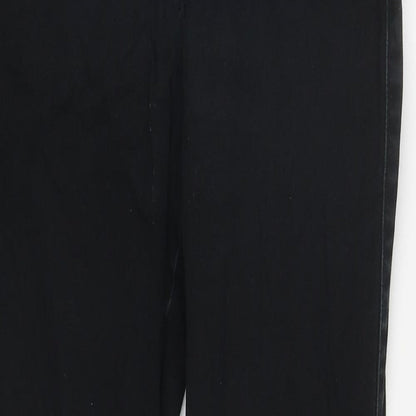 George Womens Black  Cotton Straight Jeans Size 10 L27 in Regular Zip
