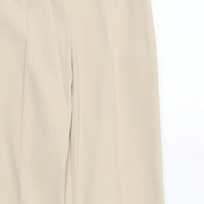 Kit Womens Beige  Polyester Trousers  Size 12 L30 in Regular Zip