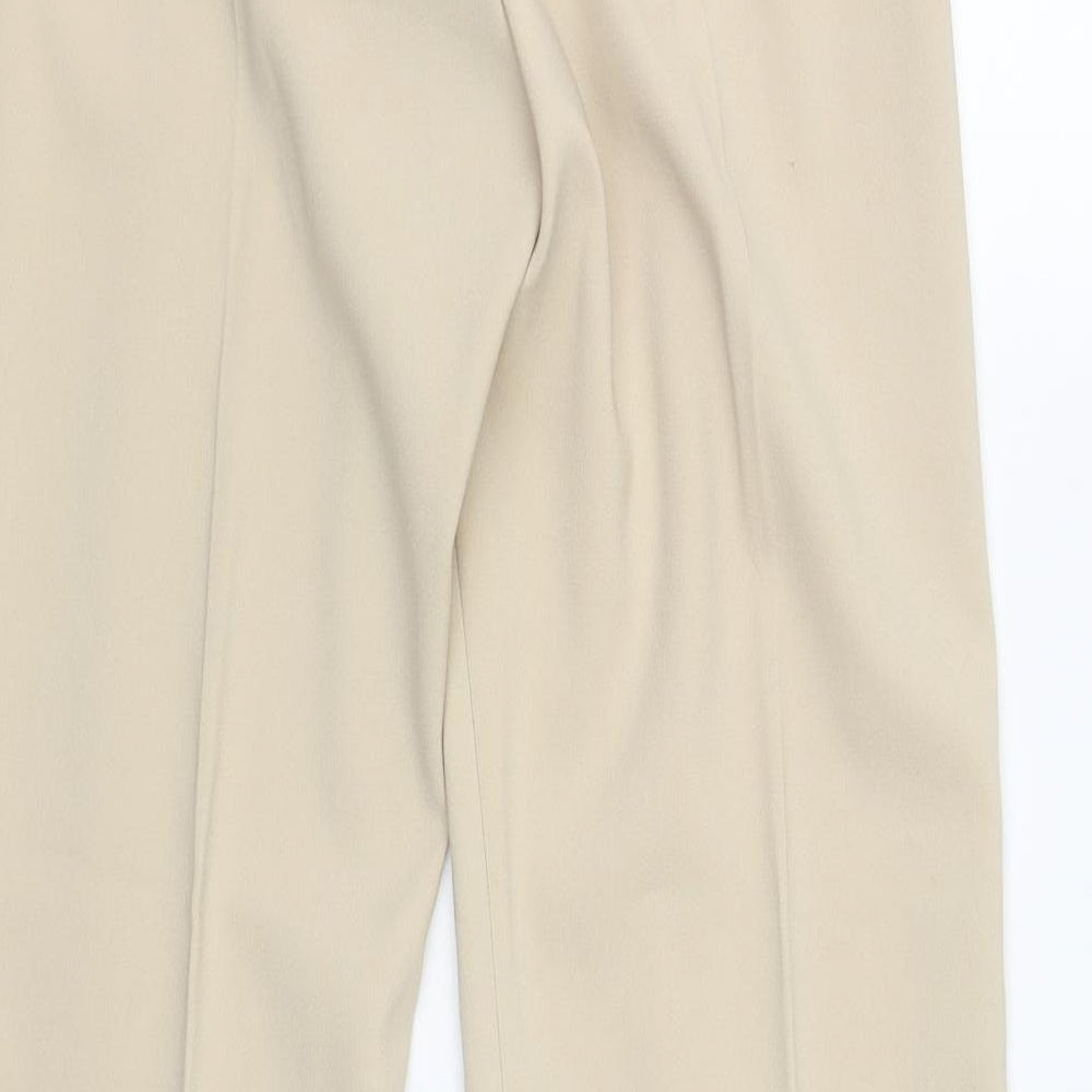 Kit Womens Beige  Polyester Trousers  Size 12 L30 in Regular Zip