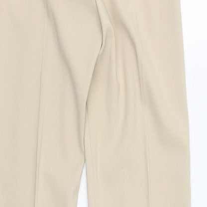 Kit Womens Beige  Polyester Trousers  Size 12 L30 in Regular Zip