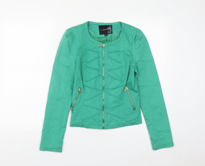 Attentif Womens Green   Jacket  Size 8  Zip