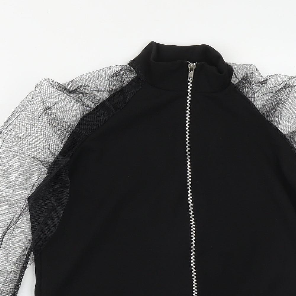 I SAW IT FIRST Womens Black  Polyester Basic Blouse Size XS High Neck