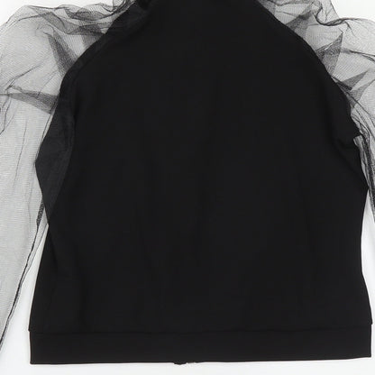 I SAW IT FIRST Womens Black  Polyester Basic Blouse Size XS High Neck