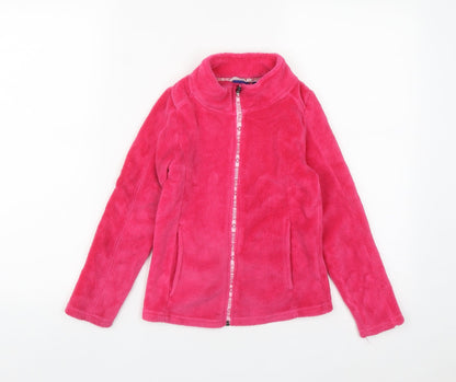 IUPILU Girls Pink  Polyester Full Zip Sweatshirt Size 6 Years  Zip