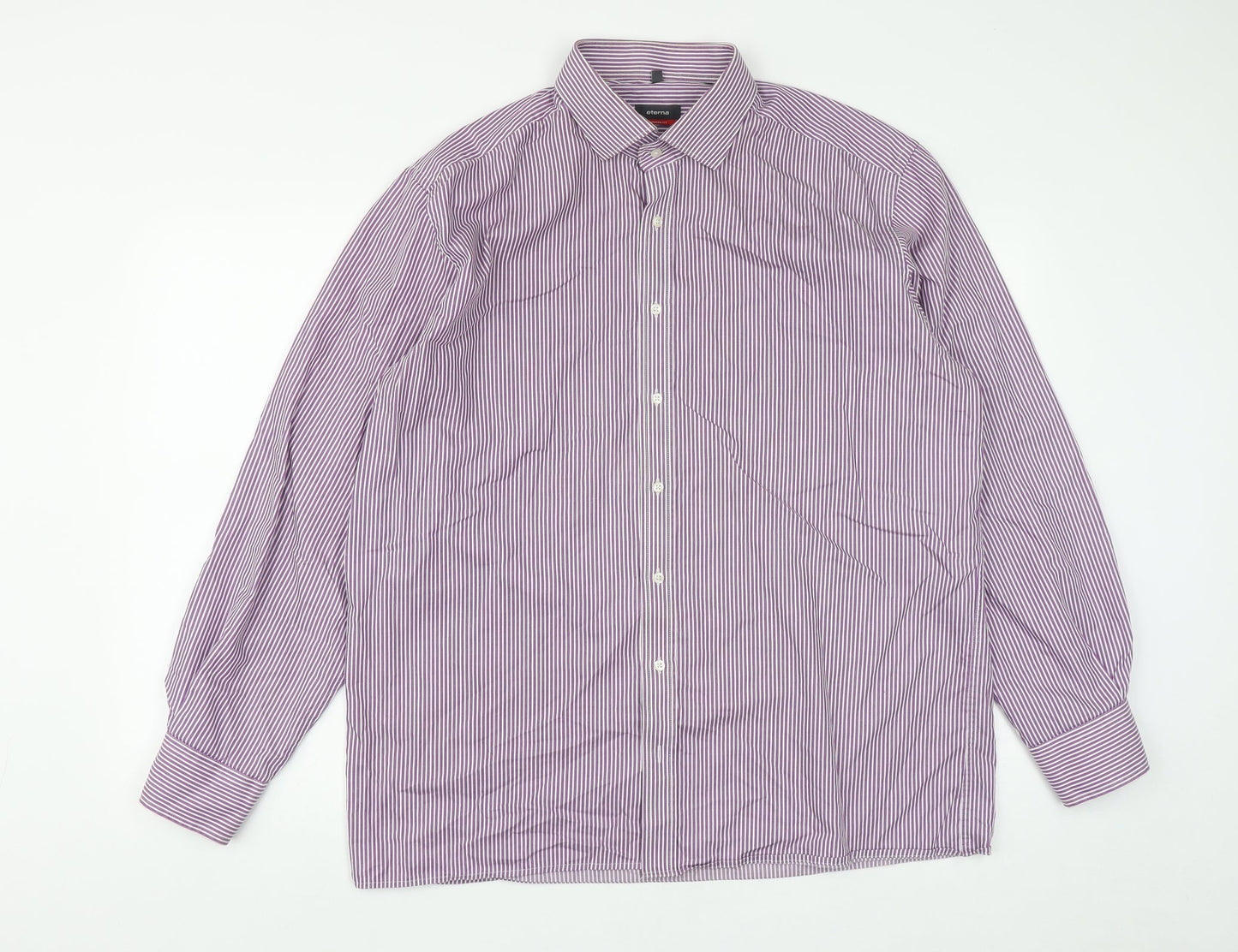 Mens UK Size XL Eterna Purple  Button-Up Long Sleeve Casual Shirt