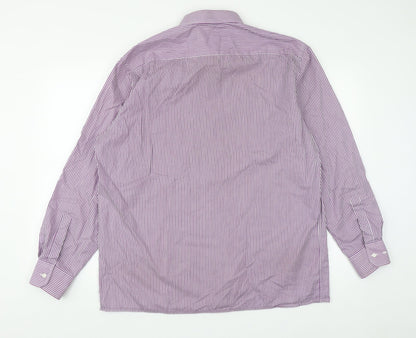 Mens UK Size XL Eterna Purple  Button-Up Long Sleeve Casual Shirt