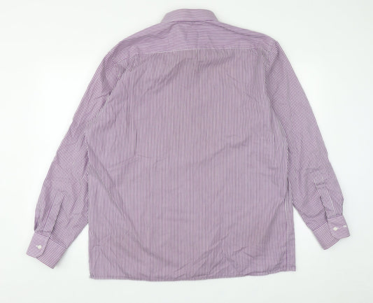 Mens UK Size XL Eterna Purple  Button-Up Long Sleeve Casual Shirt