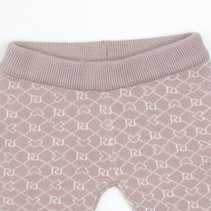 River Island Baby Brown Geometric Polyester Track Pants Trousers Size 0-3 Months